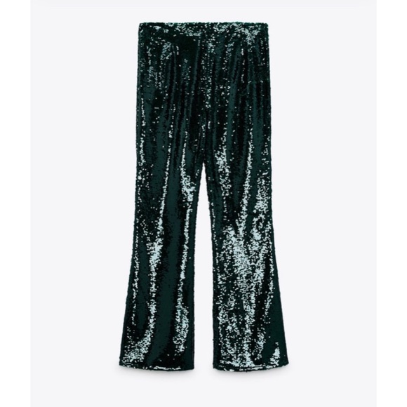 ZARA sequin turtleneck top and matching pants - Picture 10 of 13
